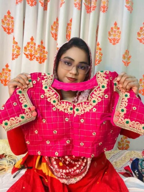ব্রাইডাল ডিজাইনার স্লিভ ব্লাউজ